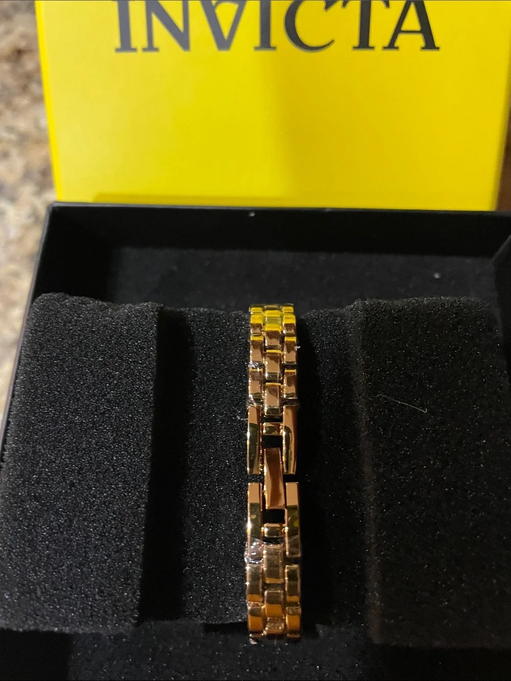Invicta Gold Tone Ladies Bracelet Watch with Champagne Dial